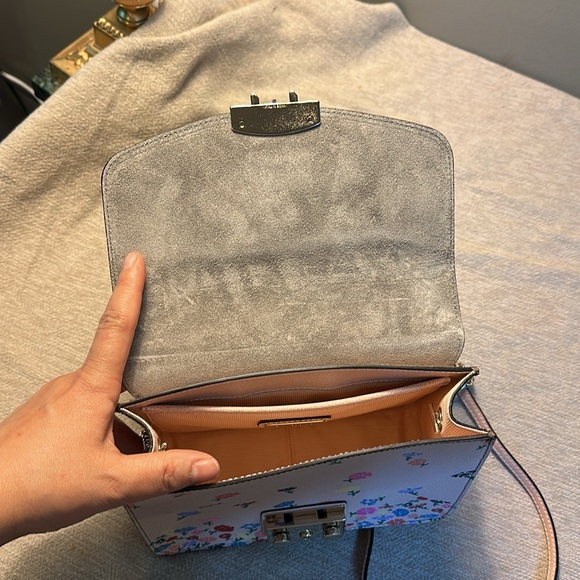 Furla Floral Beige Crossbody Bag - Picture 10 of 16